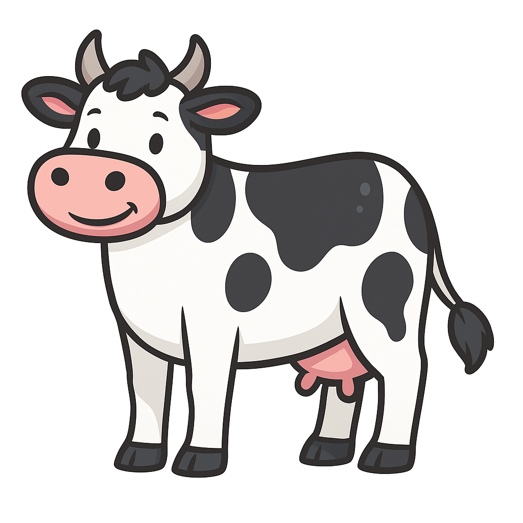 Vaca en la granja